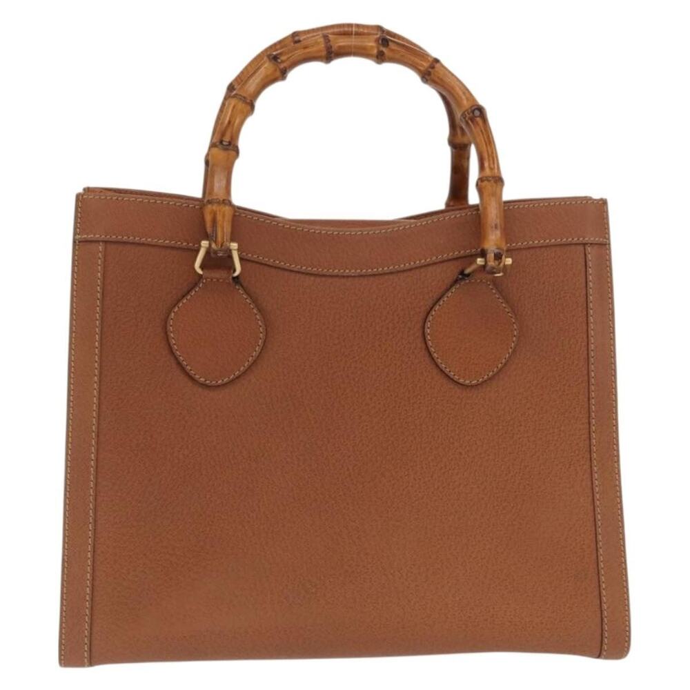 Gucci Bamboo Leather Handbag Brown